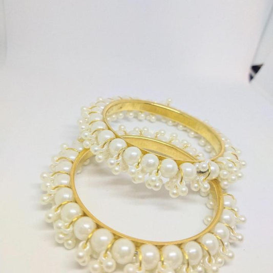 White Pearls Bangles