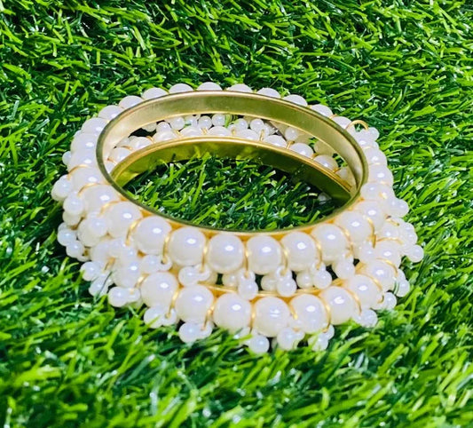 white pearl bangles