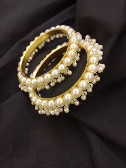 white pearl bangles